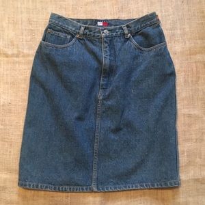 Vintage Tommy Hilfiger Skirt Denim Mini Split